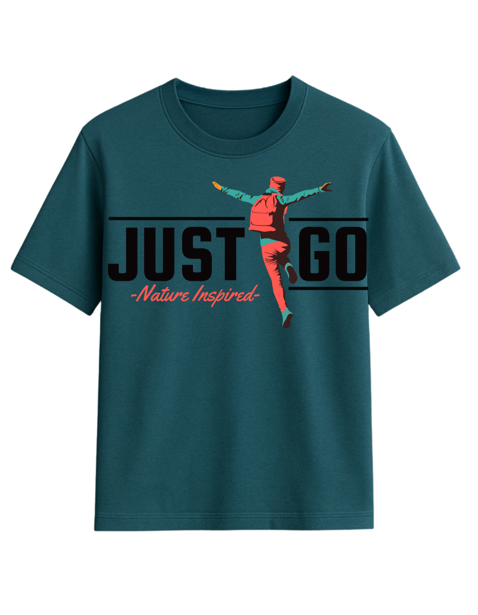 Just Go - Nature Inspired Oversized T-Shirt