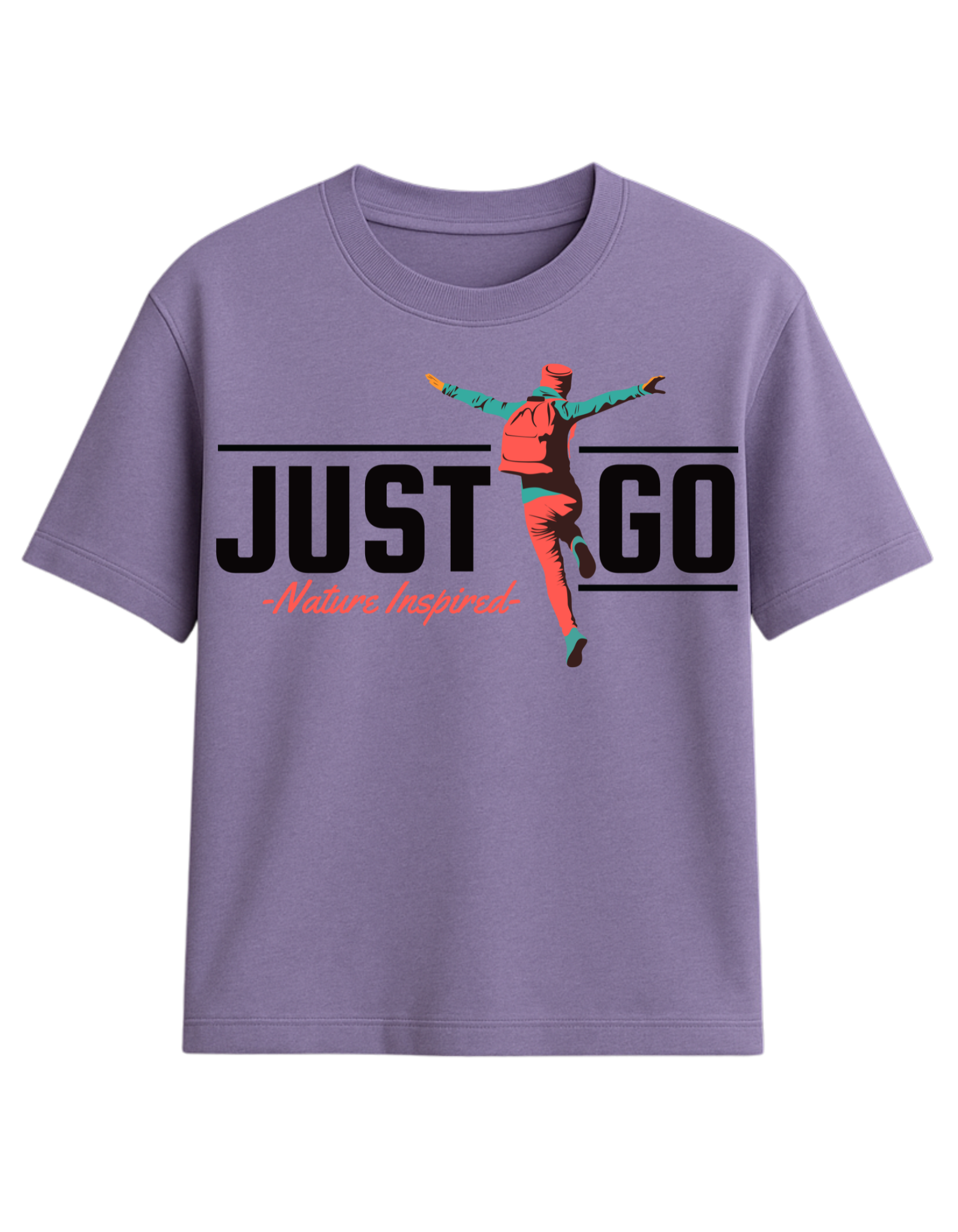 Just Go - Nature Inspired Oversized T-Shirt