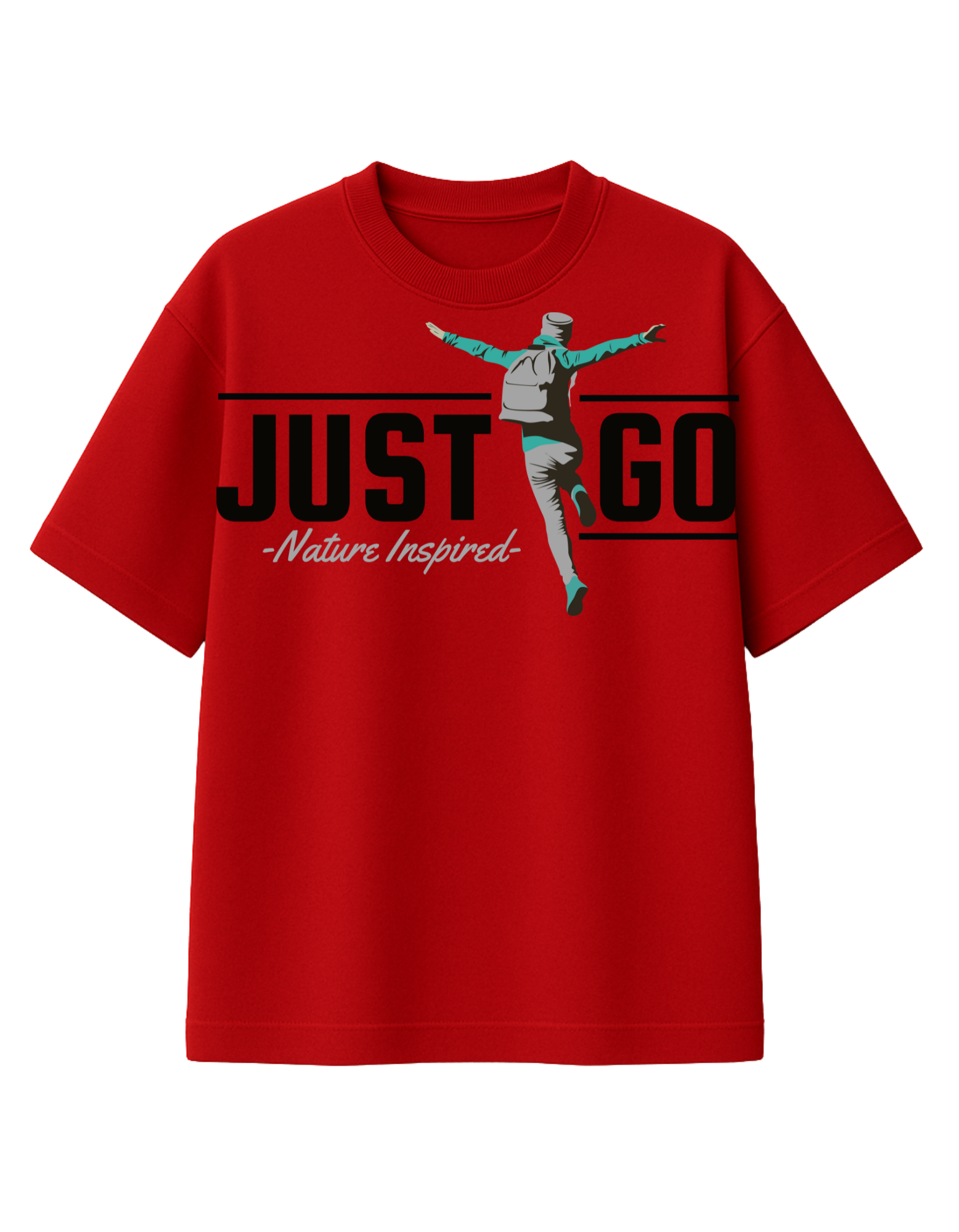 Just Go - Nature Inspired Oversized T-Shirt