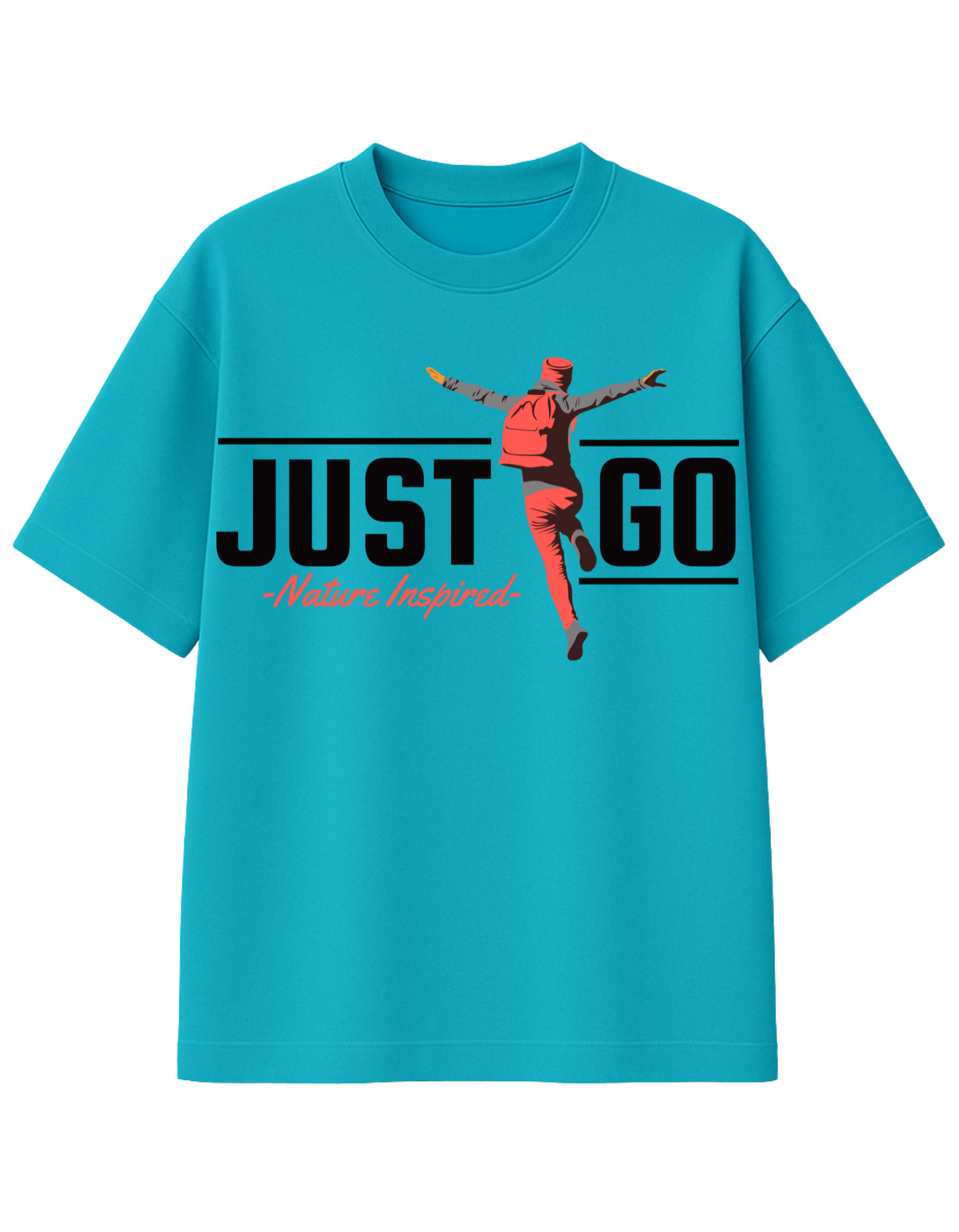 Just Go - Nature Inspired Oversized T-Shirt