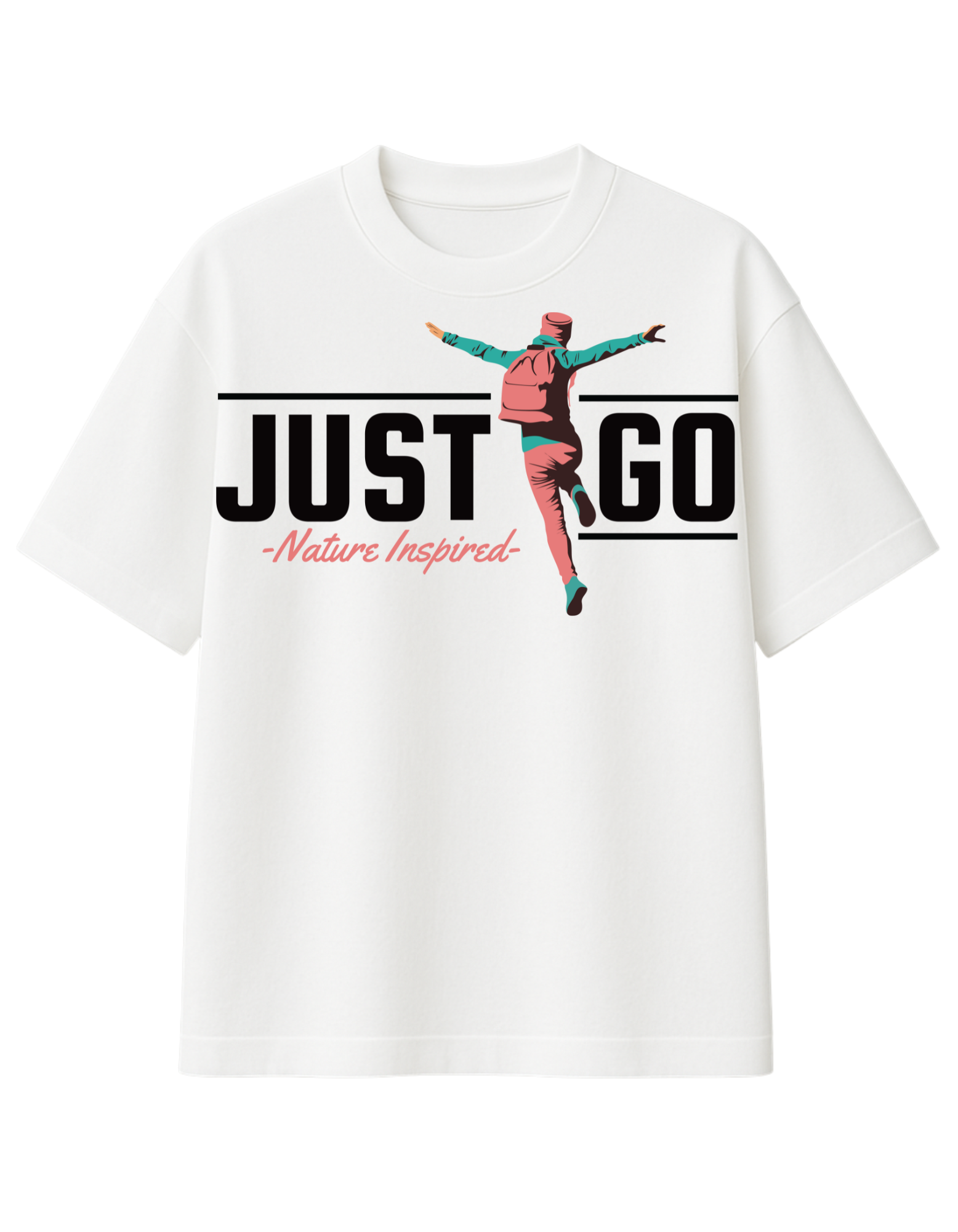 Just Go - Nature Inspired Oversized T-Shirt