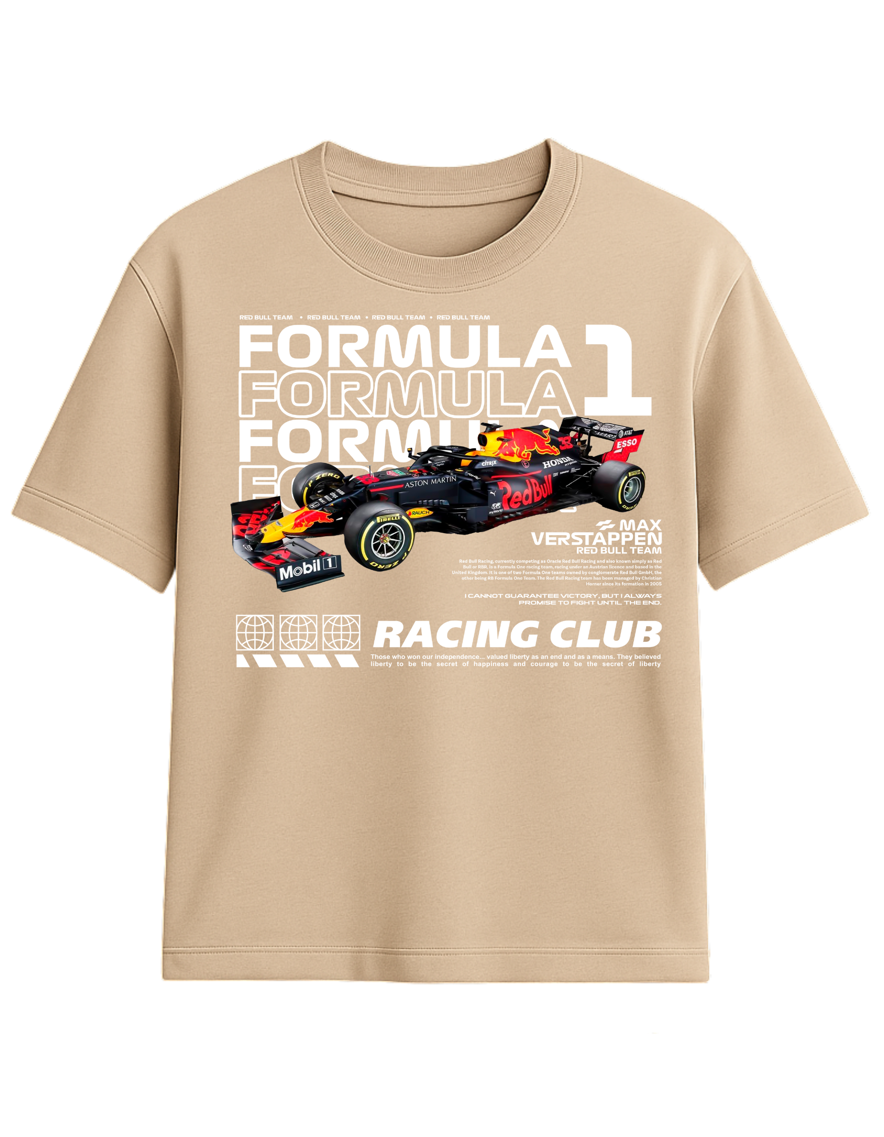 Formula 1 Red Bull Racing Club Graphic T-Shirt  || oversize
