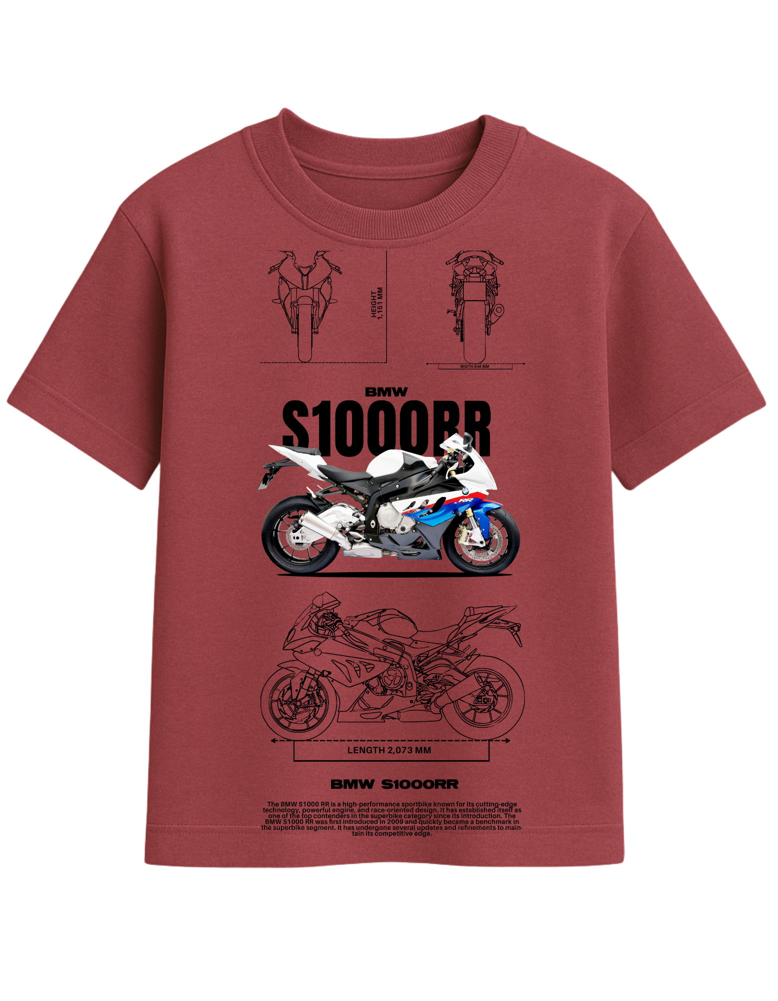 BMW S1000RR Blueprint Edition Graphic T-Shirt || oversize