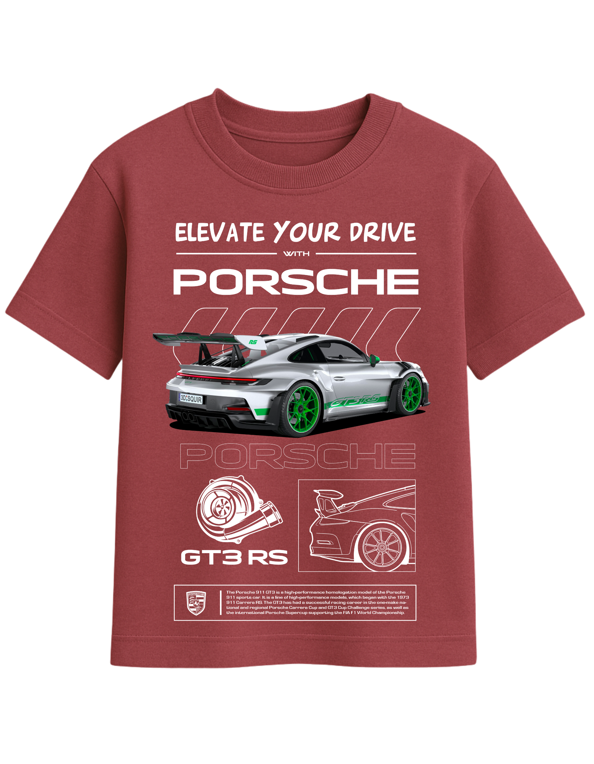 Porsche GT3 RS Printed T-Shirt  || oversize
