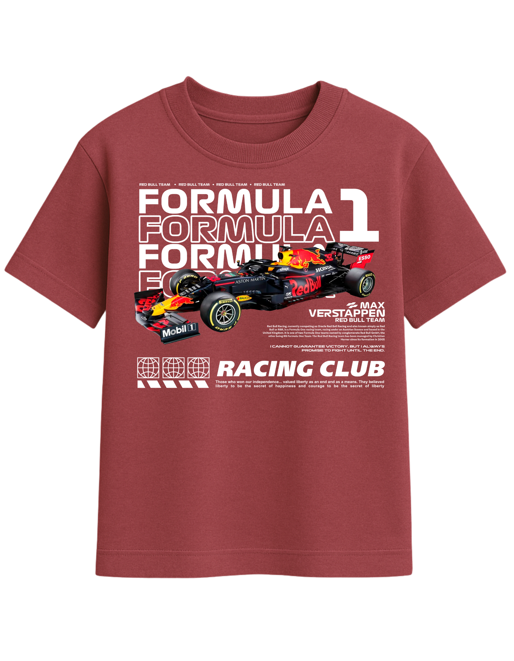 Formula 1 Red Bull Racing Club Graphic T-Shirt  || oversize