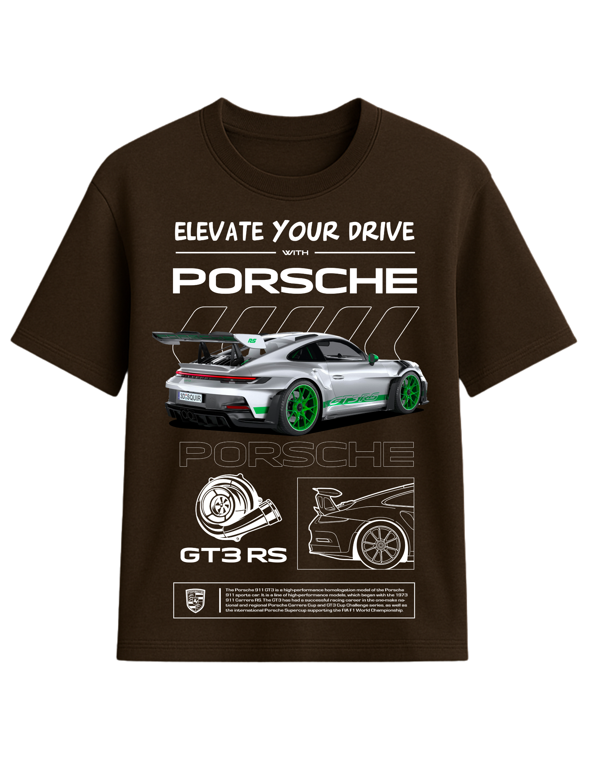 Porsche GT3 RS Printed T-Shirt  || oversize