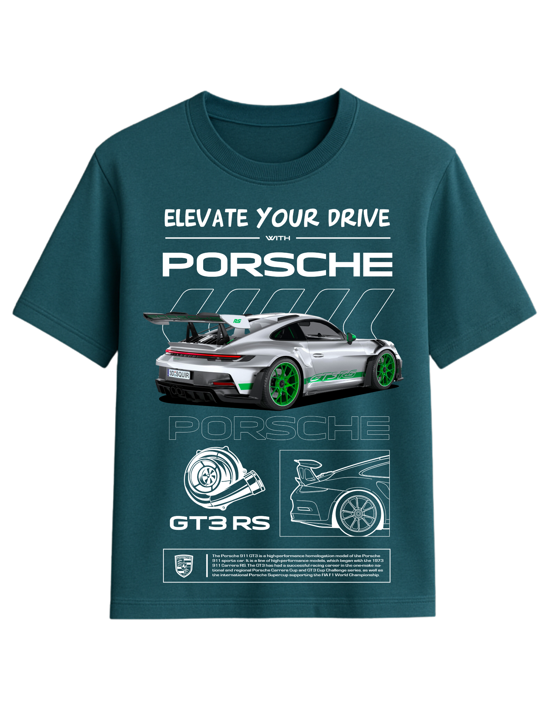 Porsche GT3 RS Printed T-Shirt  || oversize