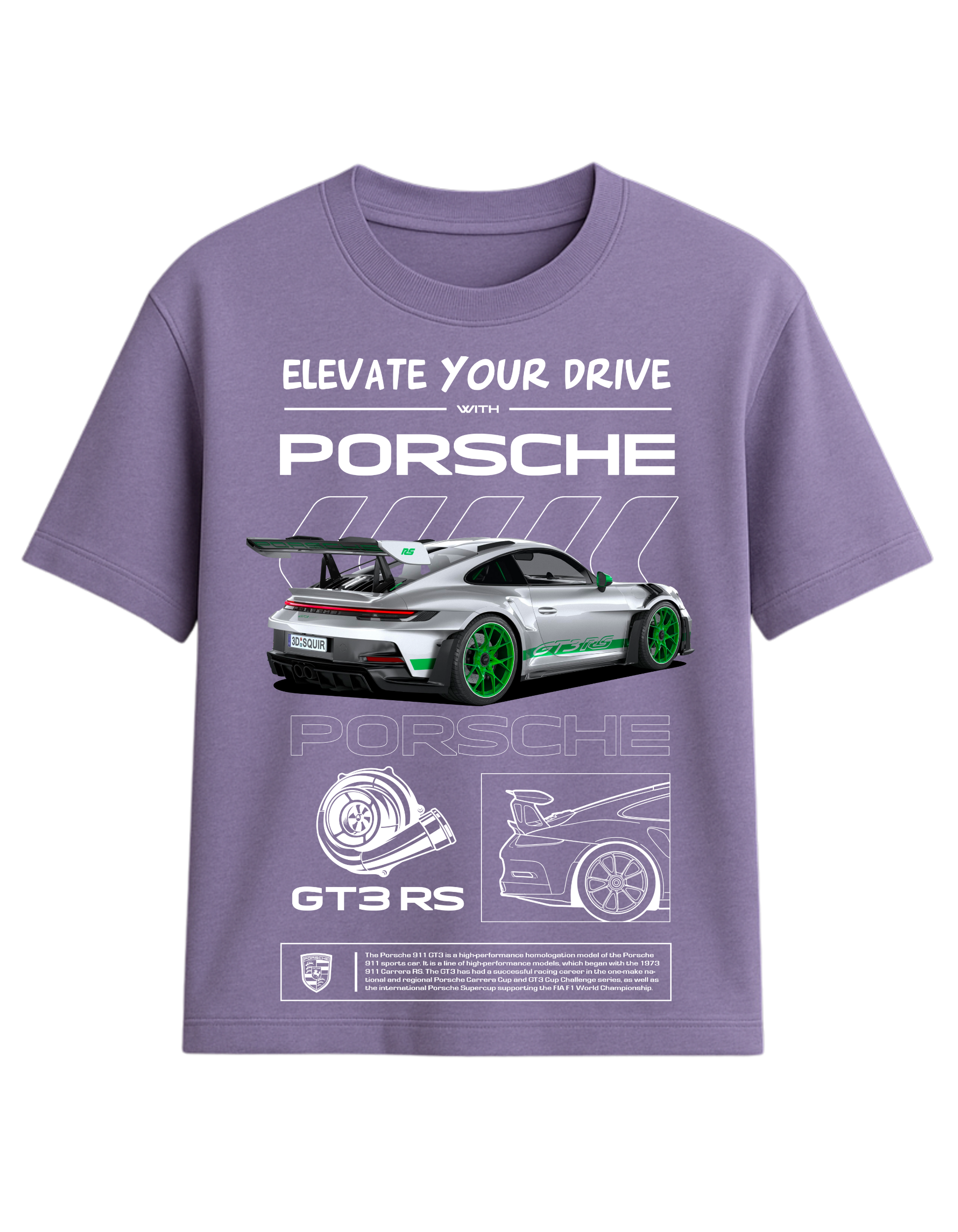 Porsche GT3 RS Printed T-Shirt  || oversize