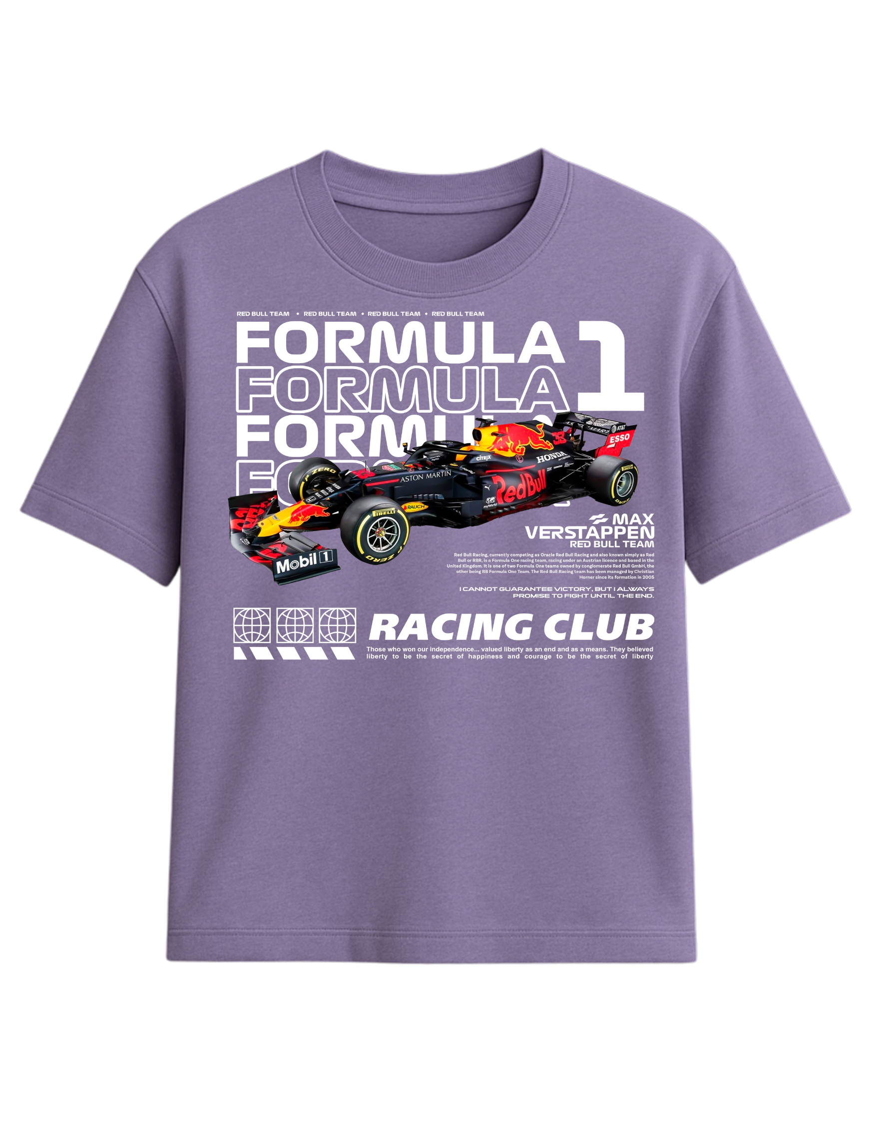 Formula 1 Red Bull Racing Club Graphic T-Shirt  || oversize
