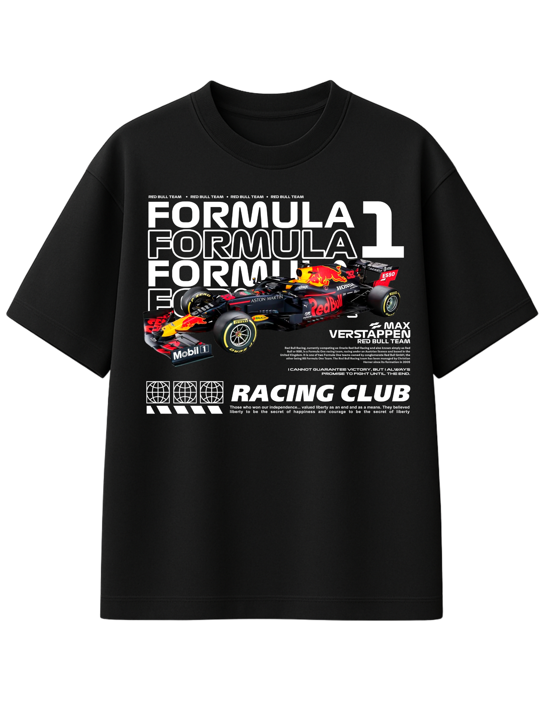 Formula 1 Red Bull Racing Club Graphic T-Shirt  || oversize