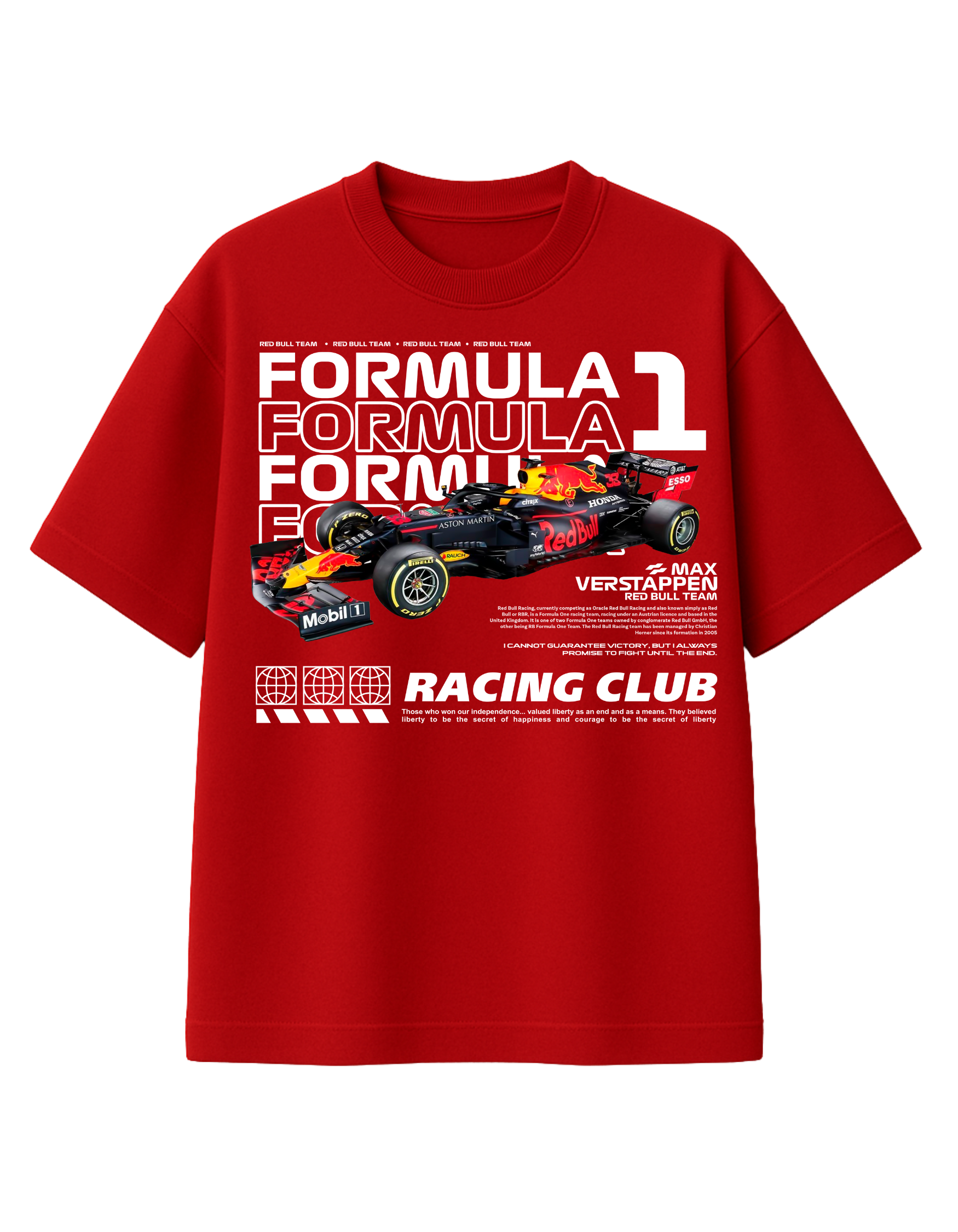 Formula 1 Red Bull Racing Club Graphic T-Shirt  || oversize