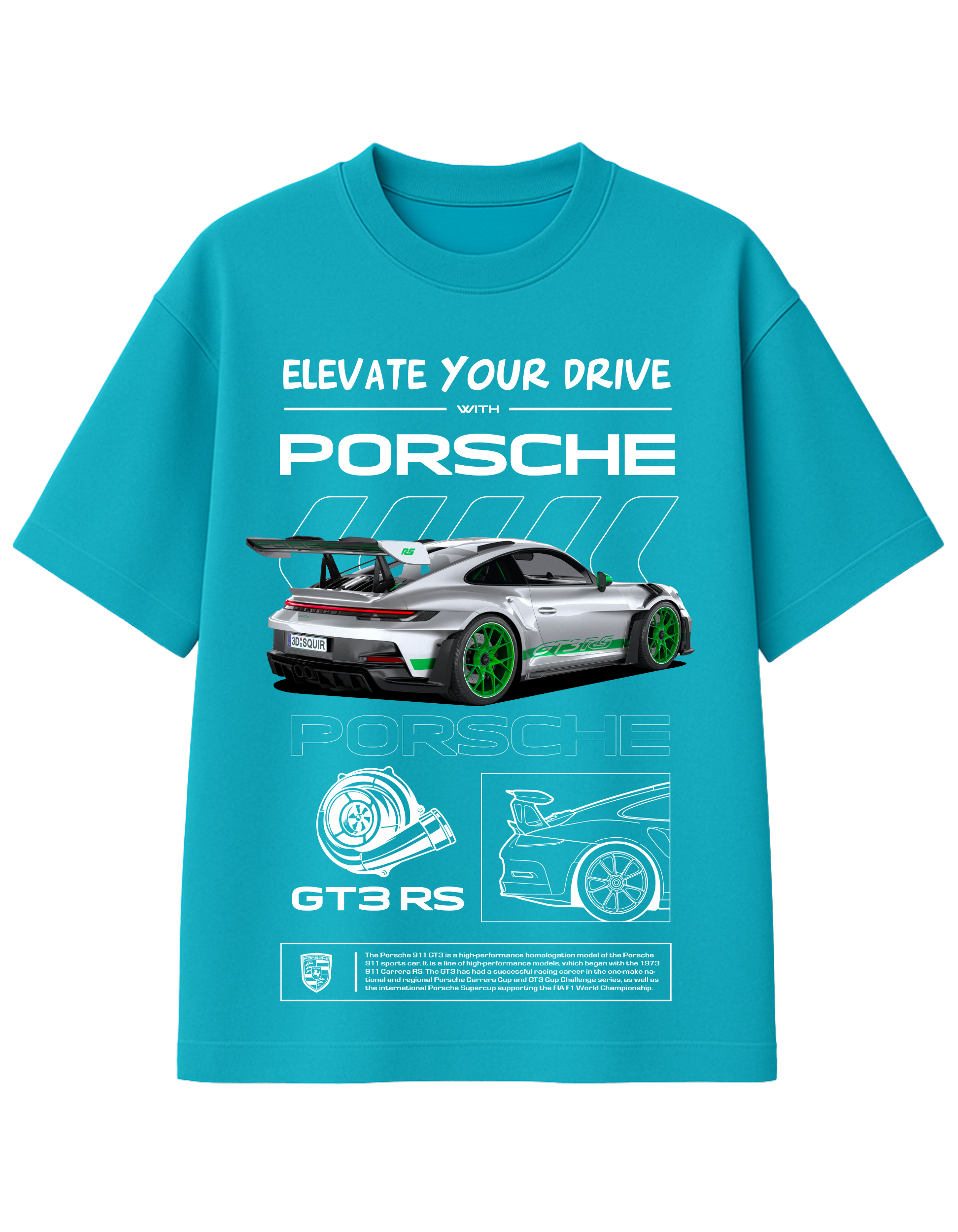 Porsche GT3 RS Printed T-Shirt  || oversize