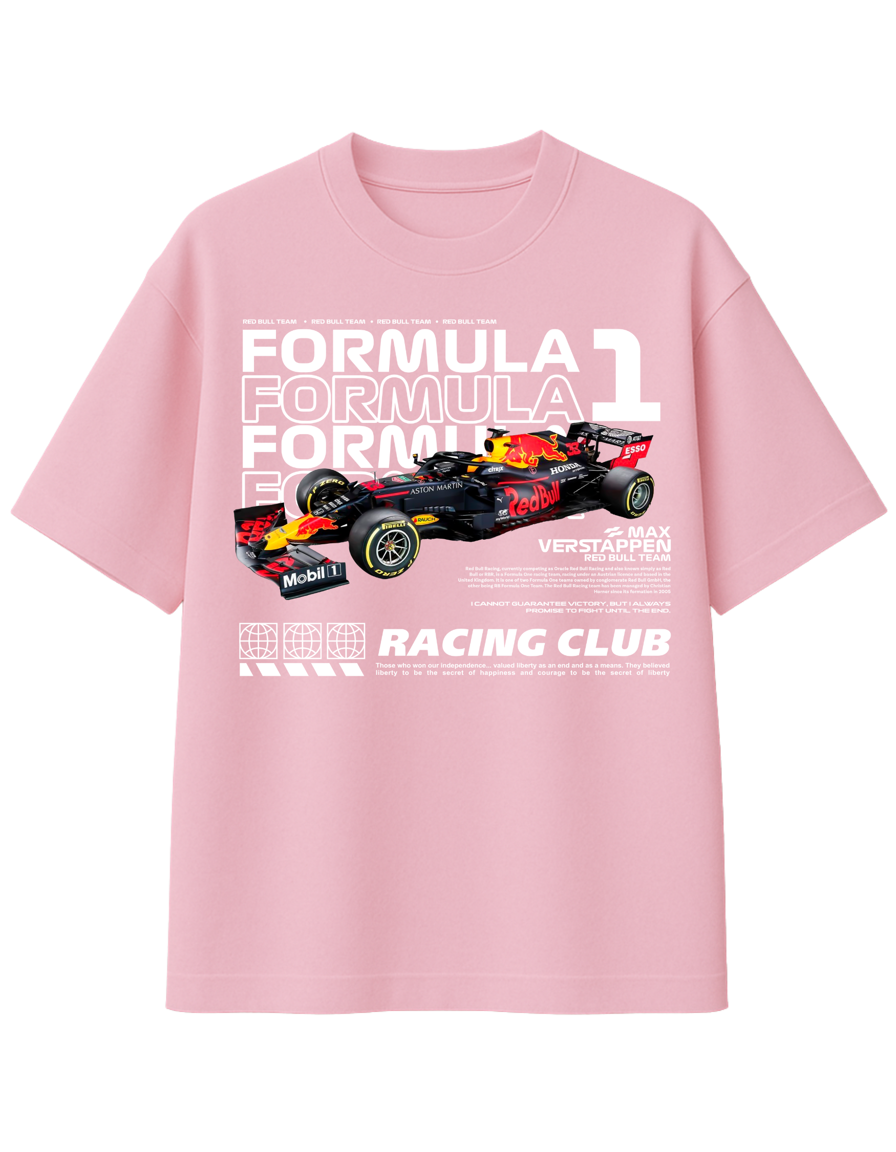 Formula 1 Red Bull Racing Club Graphic T-Shirt  || oversize