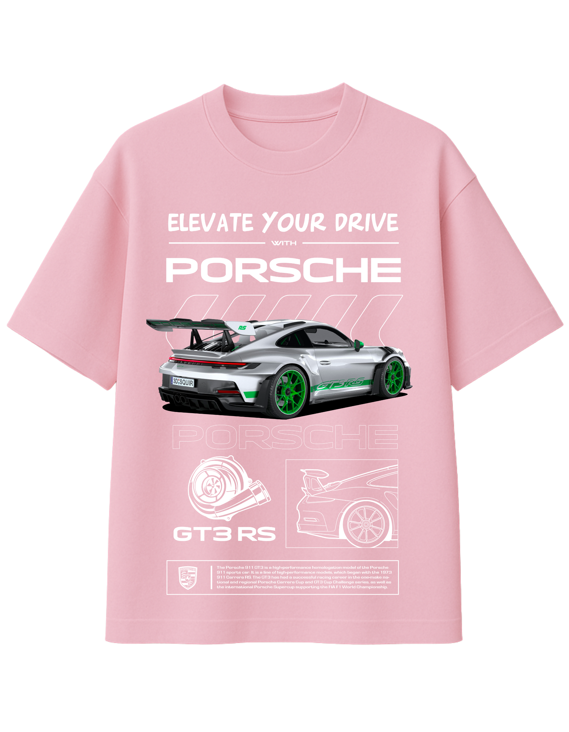 Porsche GT3 RS Printed T-Shirt  || oversize